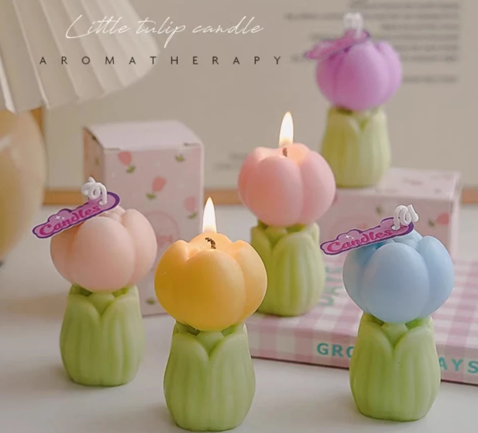 Handmade Cookie Shaped Aromatherapy Candle Cute Children's Friends Gift Gift Home Decoration Ornament