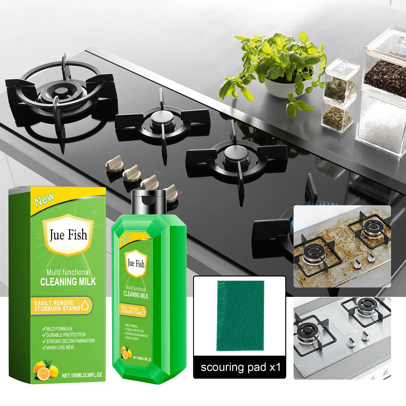 Oil Cleaner Kitchen Cleaner Pot Bottom Grease Cleaner Cookware Heavy Oil Removal Oven Rust Remover Cooktop Cleaning Degreasing Kitchen Oil Cleaning Cream