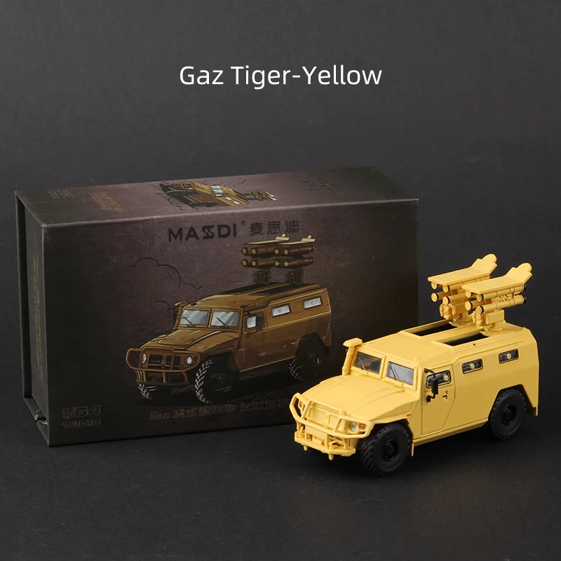 Massdi 1:64 Tiger Gaz Armored Vehicle Car Model M1151 Off Road Antitank Alloy Miniature Diecast Vehicles Toy Collection 