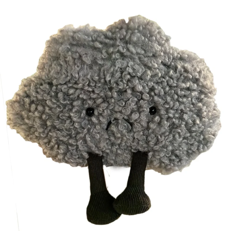 23x26cm Small Dark Cloud Pillow Plush Stuffed Angry Emotion Black Cloud Natural Cushion with Legs Decor Plushie Peluche Gift 6