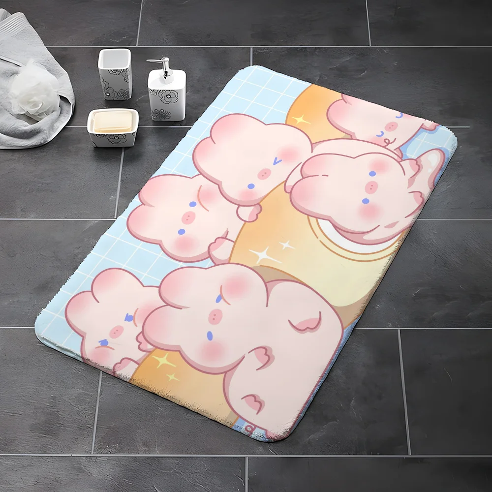 KONI PIG Kitchen Foot Mat for Hallway on the Floor Bath Mats Bedroom Rug Room Rugs Luxury Carpet Home Decoration Accessories 2