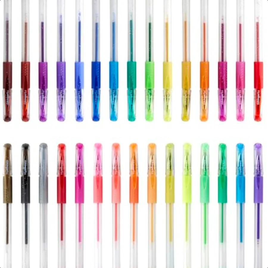 Glitter Rollerball Gel Pens Set 30 Colors