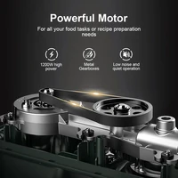 Универсальный миксер 3-в-1 с цельнометаллическими шестернями, чашей 7 л, блендером, мясорубкой машиной, крючком для теста, венчиком и венчиком — изображение 4