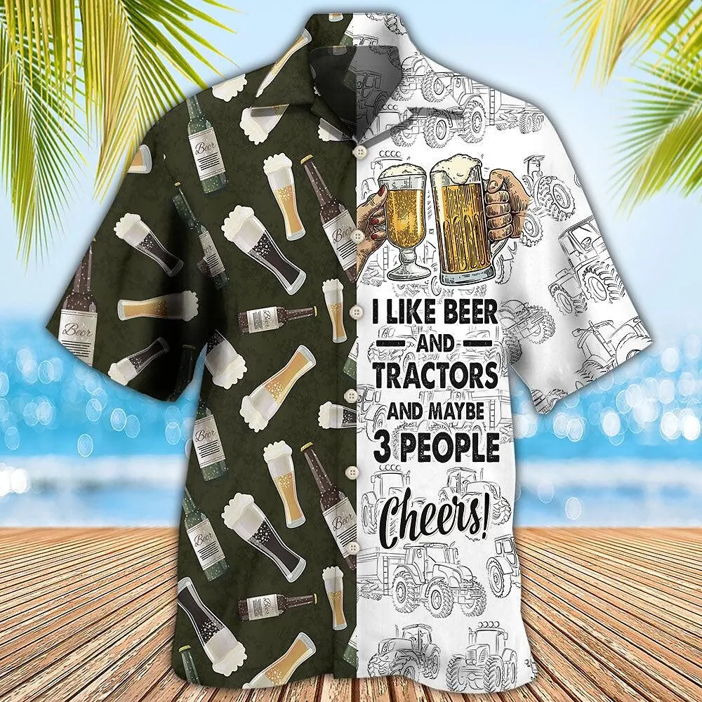 

3d Beer Print Shirt For Men Fashion Casual Hawaiian Men's Shirt Oversized Breathable Turn Down Tops Streetwear Male Clothes 5xl