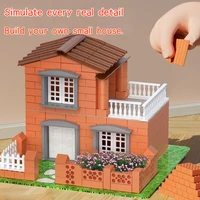 Mini DIY Abricklayer Buildsahouse Cottage Building Villa Simulation Mini Brick Assembly Block Children House Building Toy Gift 1