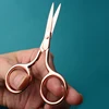 Z'LRAQI BEAUTY Rose Gold eyebrow scissors Eyelash Stainless steel pointed mini embroidery scissors Multi-functional 4