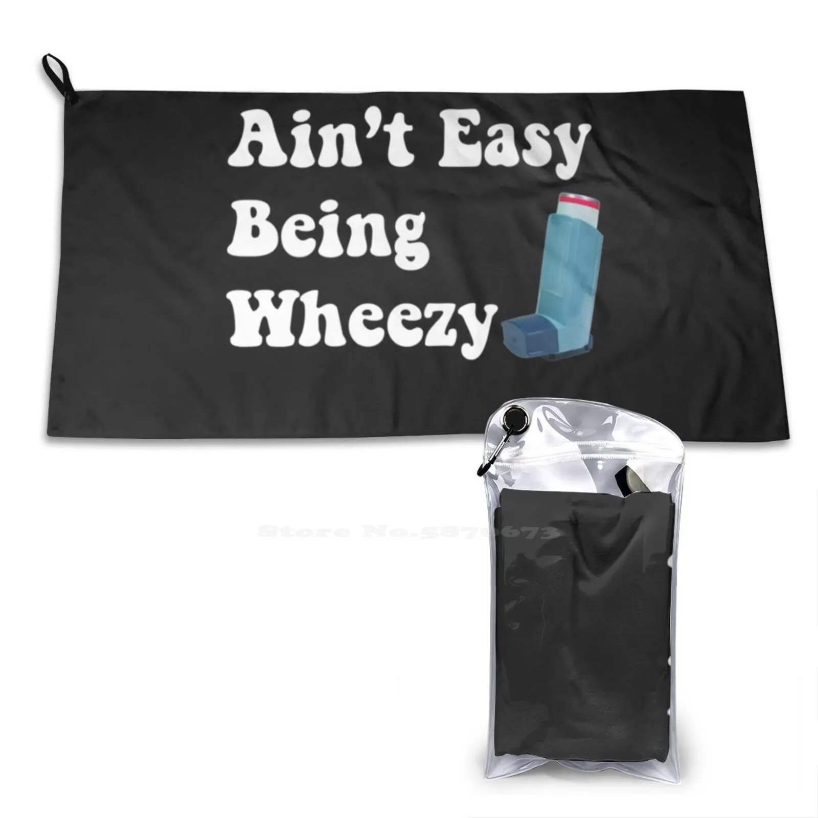 

Ainnot Easy Be Wheezy W/ингалятор для астмы-Индивидуальное мягкое полотенце Jame'S Design для дома и улицы, ингалятор