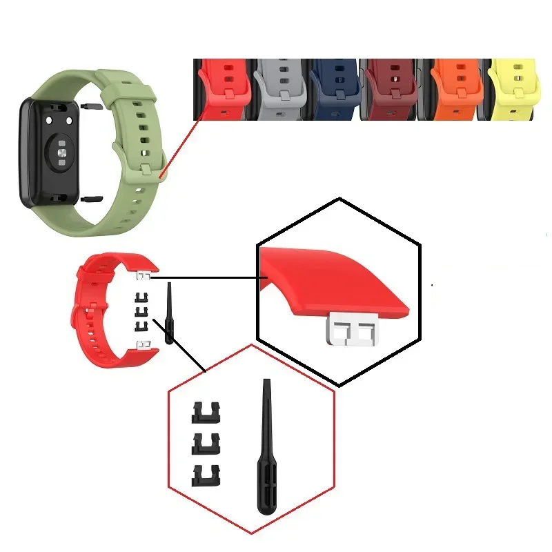 Silicone Sport Wristband for Smartwatch - Replacement Strap with Tool