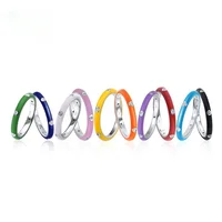 2024 New enamel handmade drip oil ring, high-end rainbow eternal stackable, women's wedding party engagement jewelry gift 1