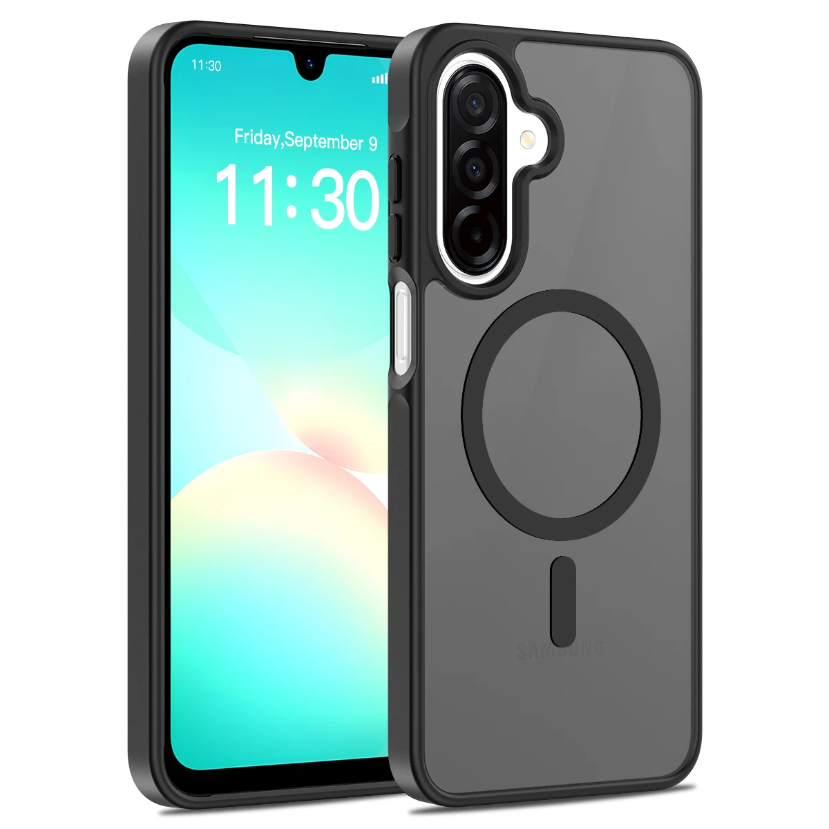 Für Galaxy A17 5G Matte Magnetische Hülle, Kompatibel mit MagSafe, Fallschutz, Schlanke Durchsichtige Abdeckung für Samsung Galaxy A16, A26