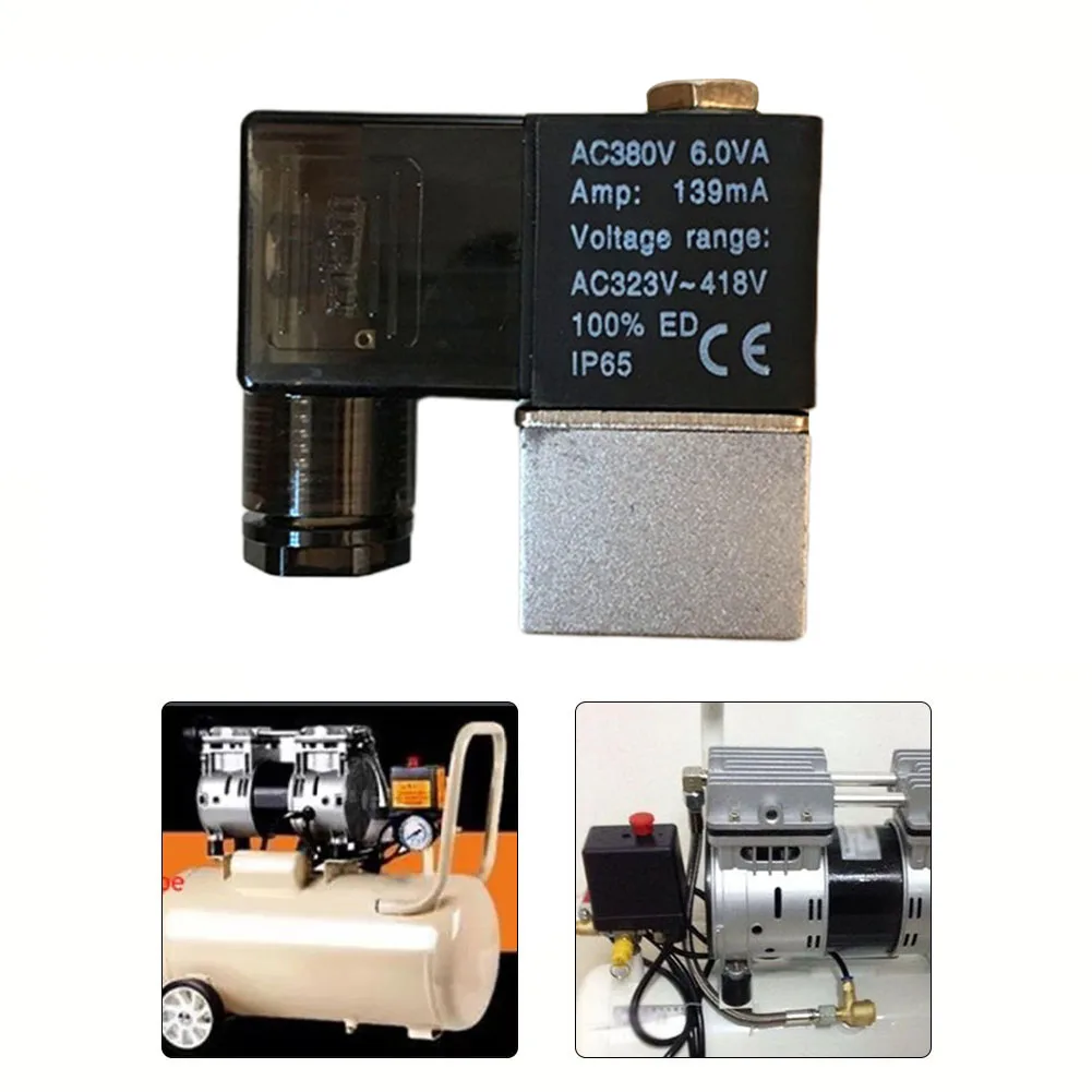 소형 공기 펌프 솔레노이드 밸브, 380V 제어 밸브, 배기 체크 밸브, 무소음 오일 프리 공기 압축기 액세서리, 1 개
