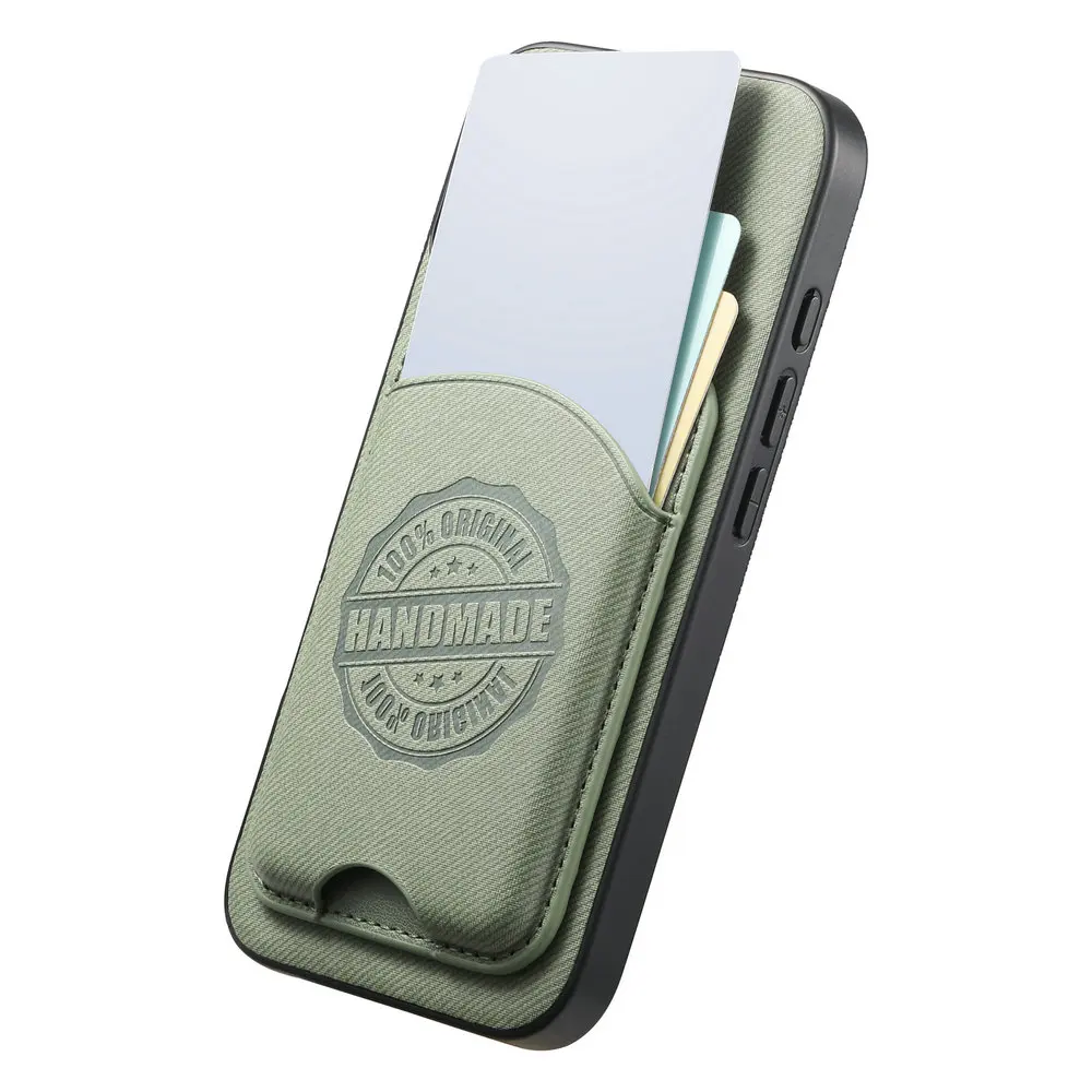 Leather Card Case with Magnetic Back Cover