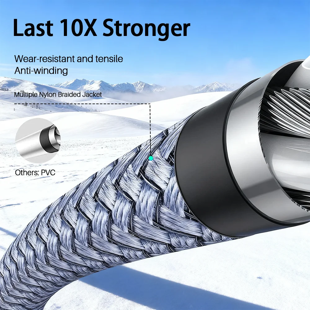Premium Braided High-Speed Type-C Charging & Data Cable – Super Fast 240W Power Extension (Multiple Lengths Available)