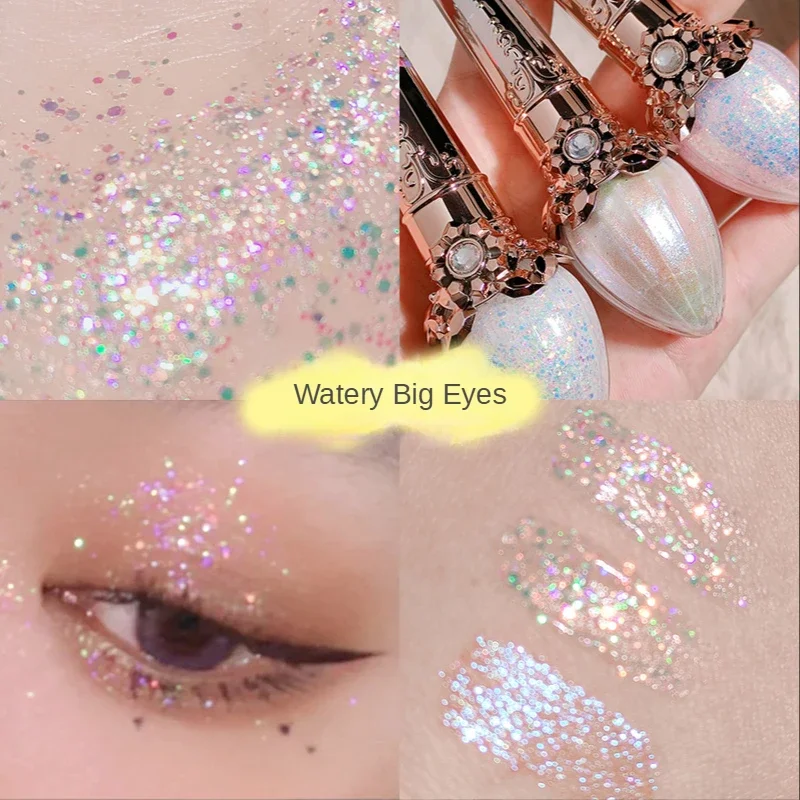Eye shadow Liquid Eye Shadow Glitter Sequins Pearlescent Fine Flash Highlight Waterproof Cosmetics for Women