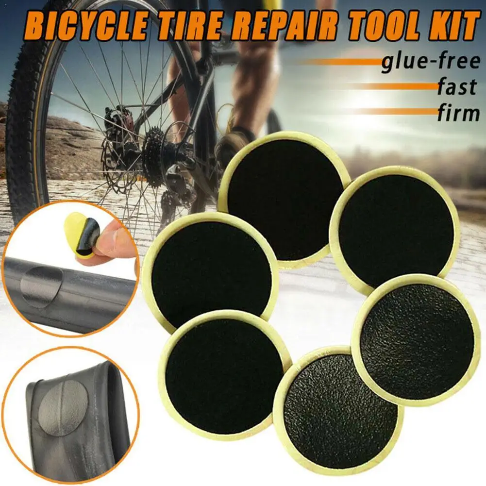 

10/20/30pcs Bicycle Tire Repair Patch Glue-Free Adhesive Portable Tool For Mountain Bike Inner Tyre Quick Repairing Patch Tool
