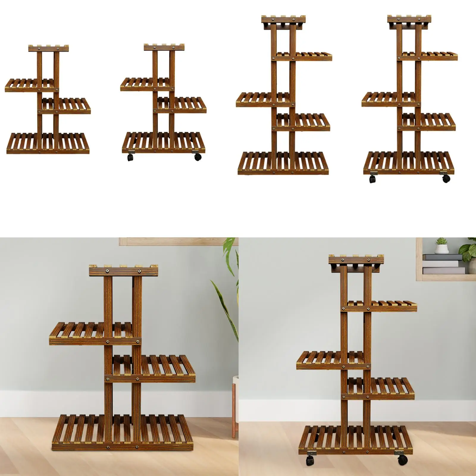 Plant Stand Decorative Versatile Heavy Duty Ornament Flower Pot Holder Stand Planter Rack Display Shelves for Balcony Outdoor