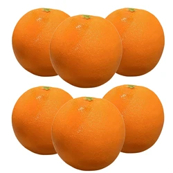 Set of 6 Realistic Artificial Oranges for Home and Restaurant Decor (6 PCS)