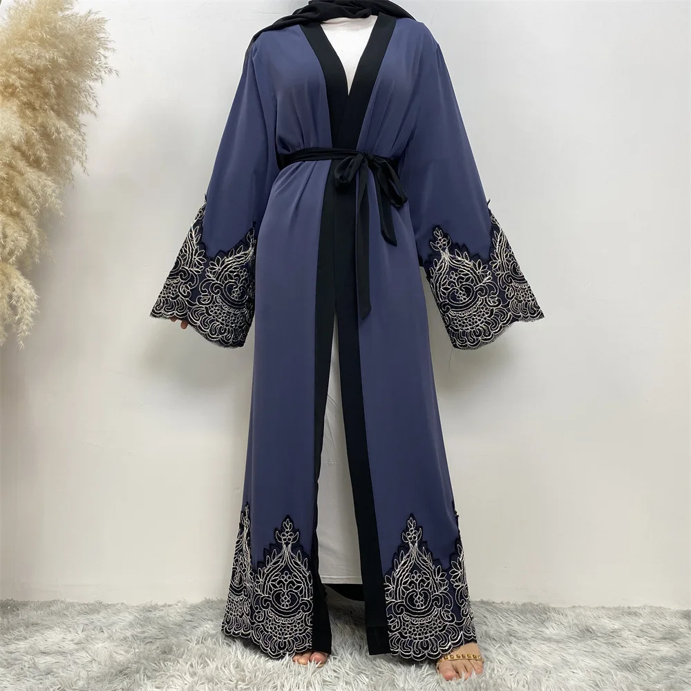 

Ramadan Kaftan Abaya Dubai Kimono Cardigan Muslim Hijab Dress Open Abayas For Women Robe Femme Caftan Islam Clothing Middle East