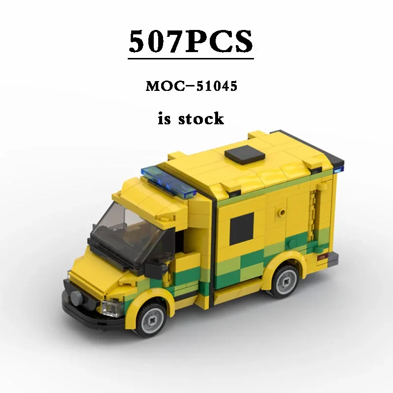 

Ambulance Series Ambulance Equipment MOC-51045 Truck Building Blocks Toy Model 507PCS DIY Birthday Gift Kids Toy Christmas Gifts