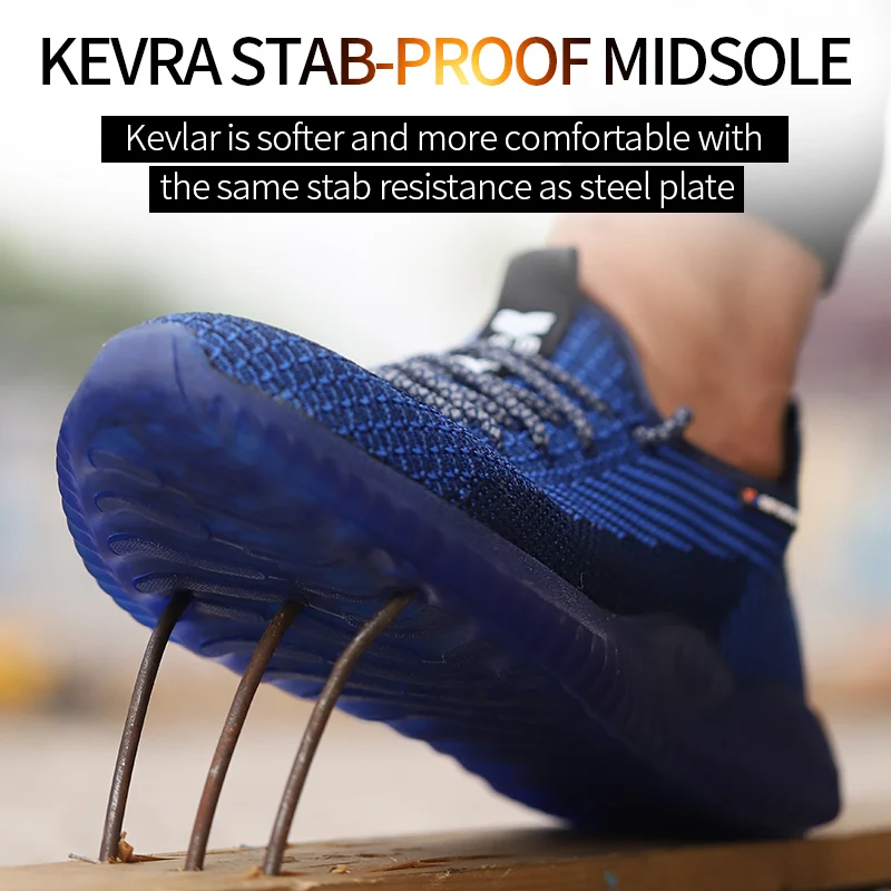 Men's Steel Toe Cap Indestructible Work Boots - Puncture-Proof Safety Shoes