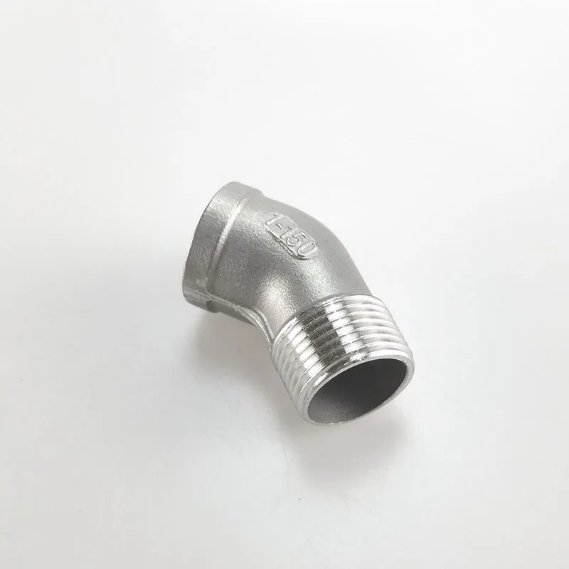 Stainless Steel 45-Degree Elbow Pipe Fitting Connector