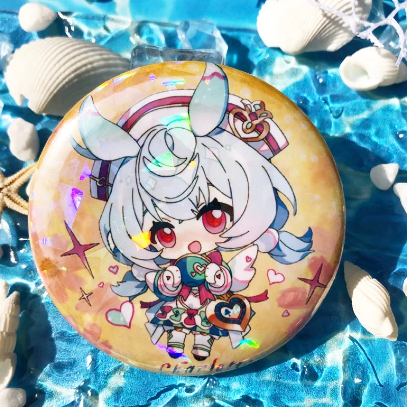 Anime Genshin Impact Navia Wriothesley II Dottore Cosplay Kostüm Zubehör Spiel Brosche Pin Cartoon Abzeichen Rucksack Prop – Detail 3