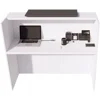 Modern Reception Desk, Multifunctional Modern Transaction Counter Top, Laminate Desktop, Standing Front Table for Office, Home 4