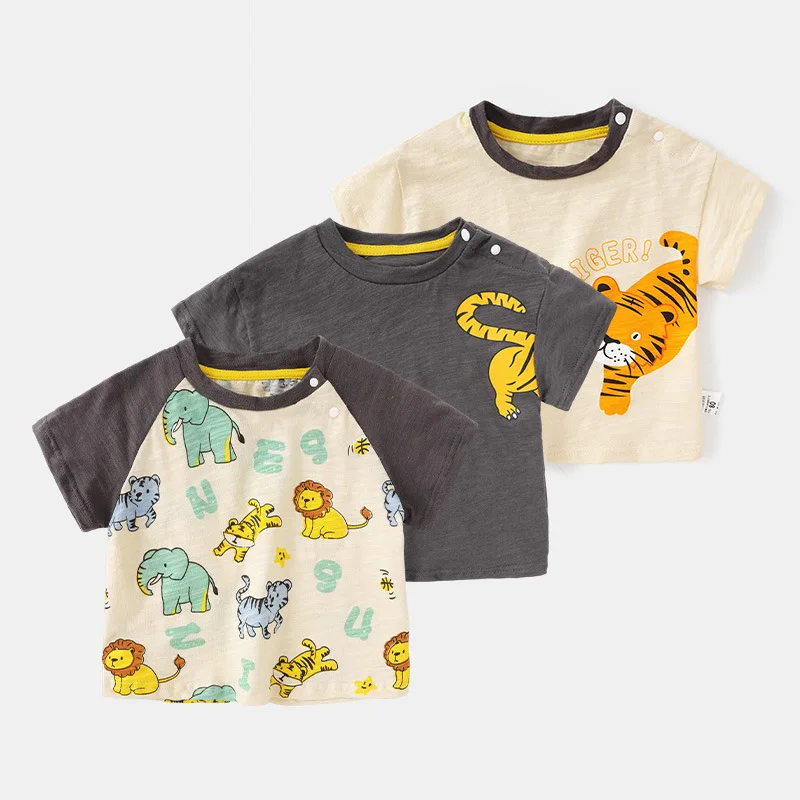 Cute Baby Short Sleeve Tiger Print T Shirt