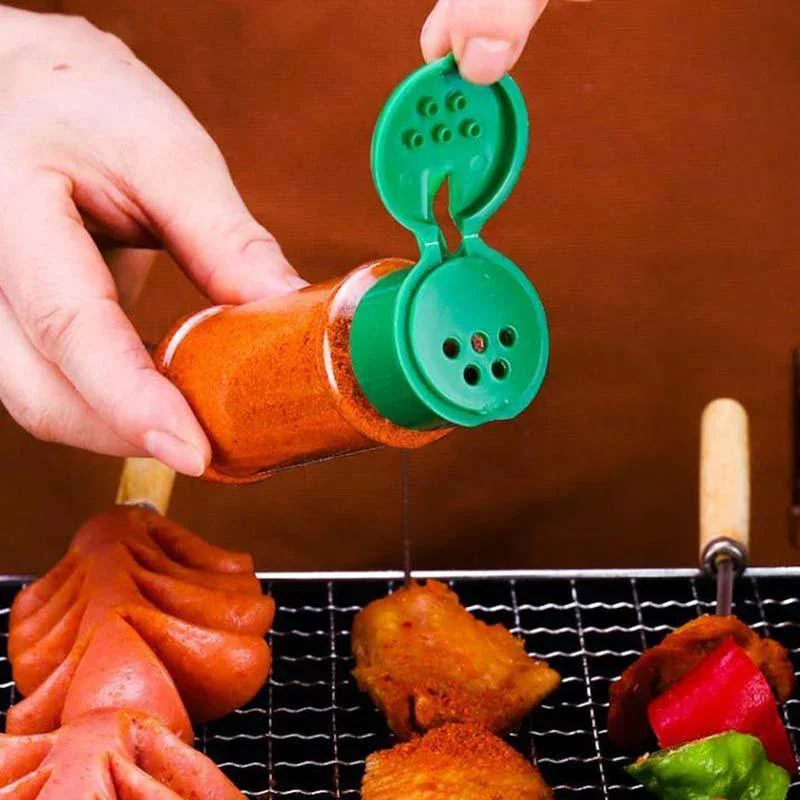Plastic Storage Bottle 3Pcs Plastic Spice Salt Pepper Shakers for Camping BBQ
