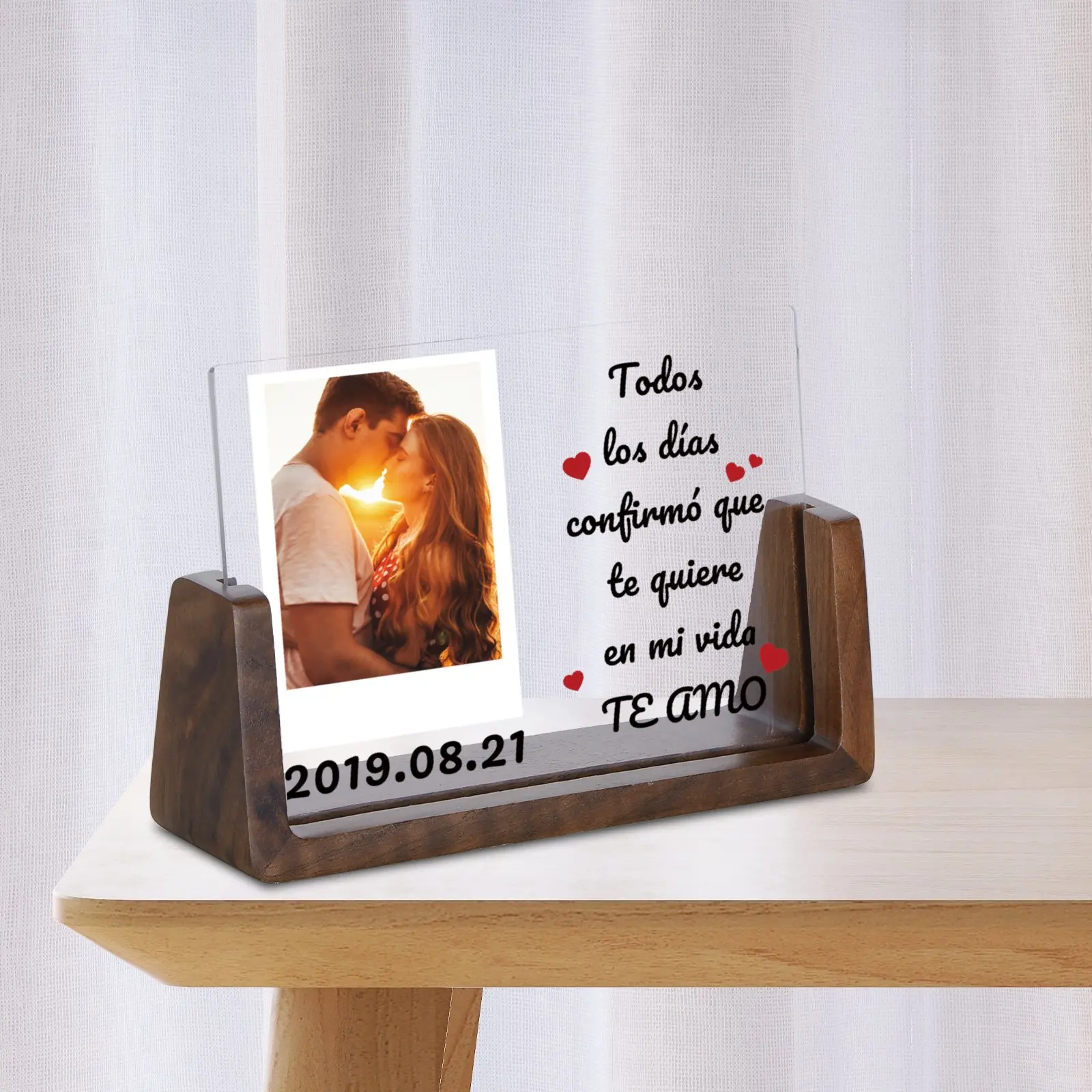 

Custom Te Amo Photo Frame for Couple Personalized Valentine's Day Anniversary Gifts Acrylic Photo Frame for Boyfriend Girlfriend