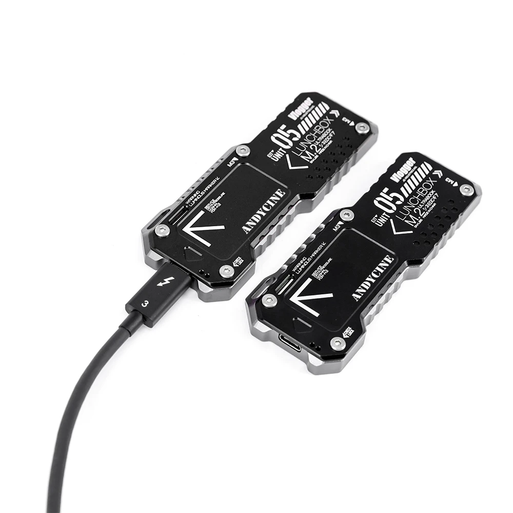 ANDYCINE Lunchbox V M.2 SSD Enclosure For M.2 NVMe or SATA SSD