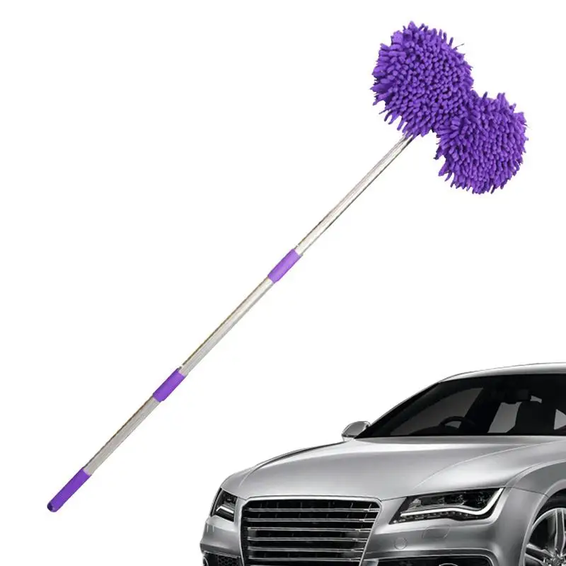 

Car Wash Wand Spinning 2 Head Car Brushes Car Cleaning Tool Washing Mop Extension Pole Car Washing Brush Car Care Cleaning
