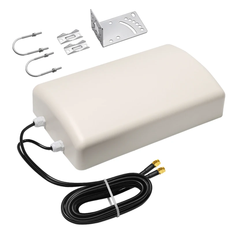 4G LTE Dual Polarization Outdoor Waterproof Directional Flat Panel Signal Enhancement Amplification RF Base Station Antenna
