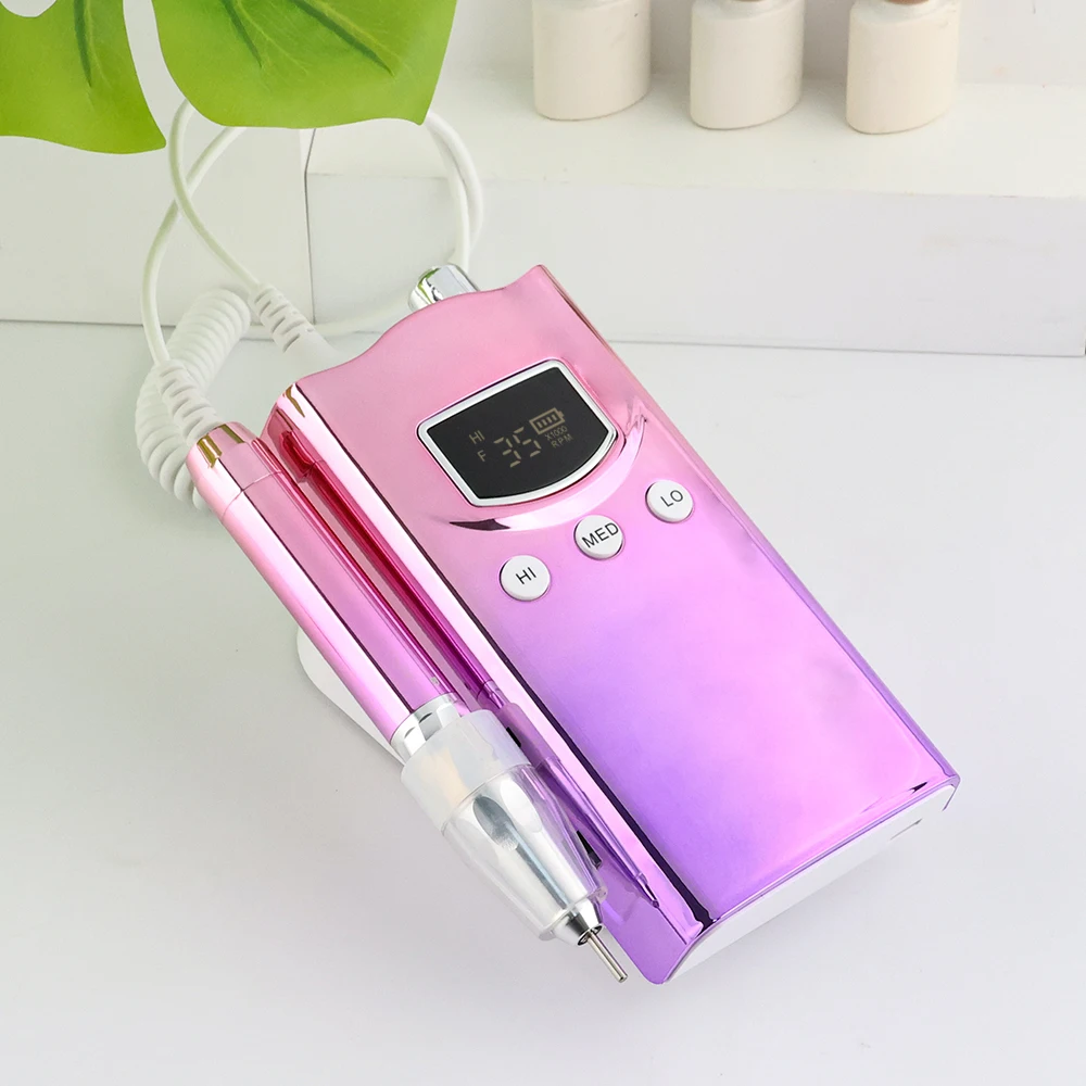 Fashion New Design 35000rpm Brushless Motor Rechargeable Cordless Nail Drill Machine With 3 Adjustable Speed Setting Zone 3