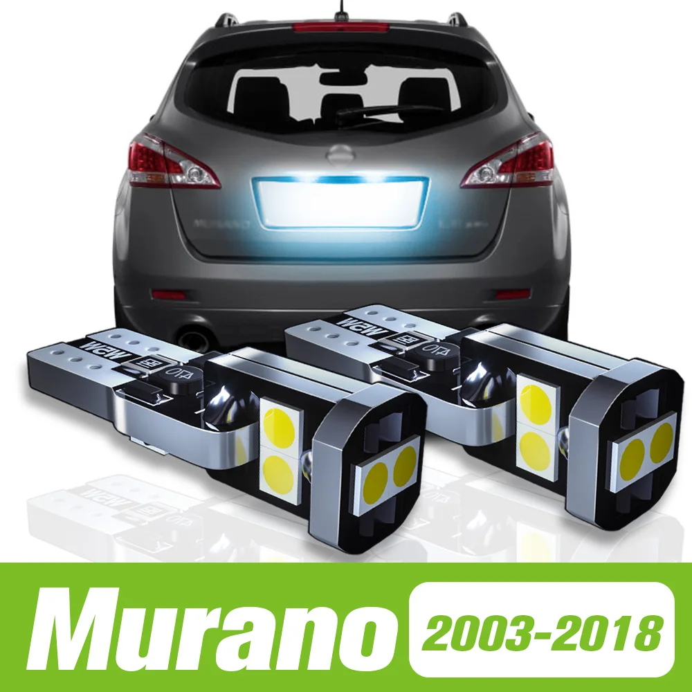 

2pcs For Nissan Murano Z50 Z51 Z52 2003-2018 LED License Plate Light 2009 2010 2011 2012 2013 2014 2015 2016 2017 Accessories