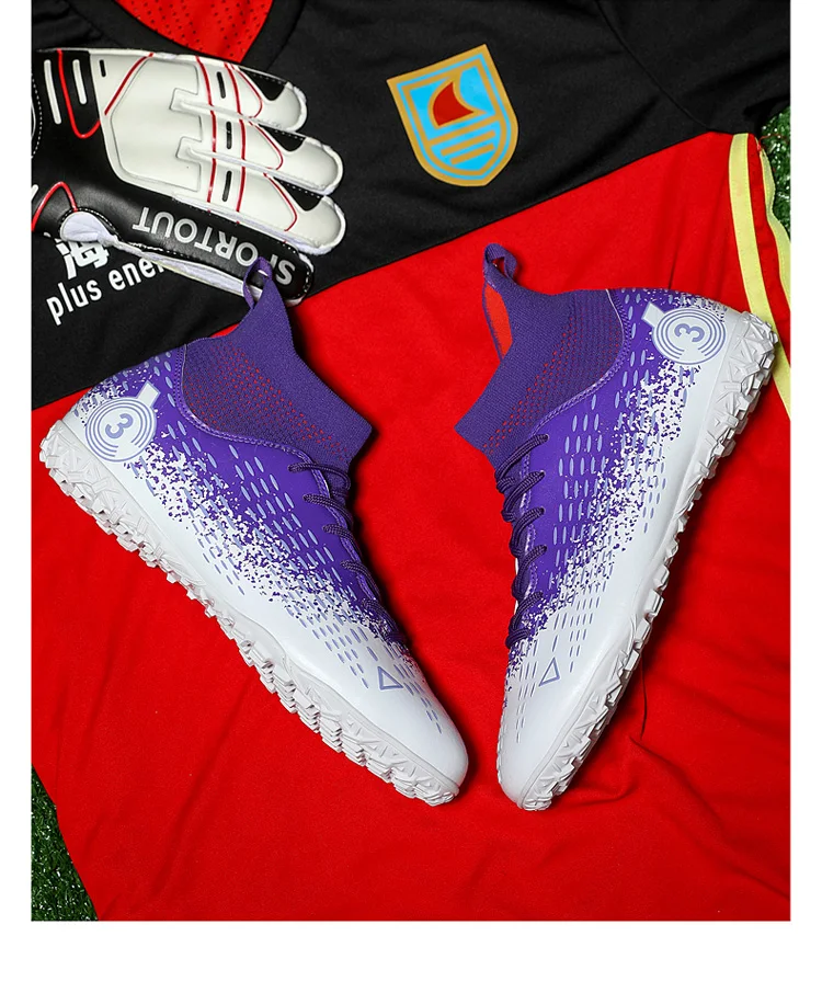 Vīriešu futbola apavi ar radzēm, sporta apavi, futzāla bērnu futbola zābaki, iekštelpu un āra treniņu apavi, neslīdoši apavi_voghion.com