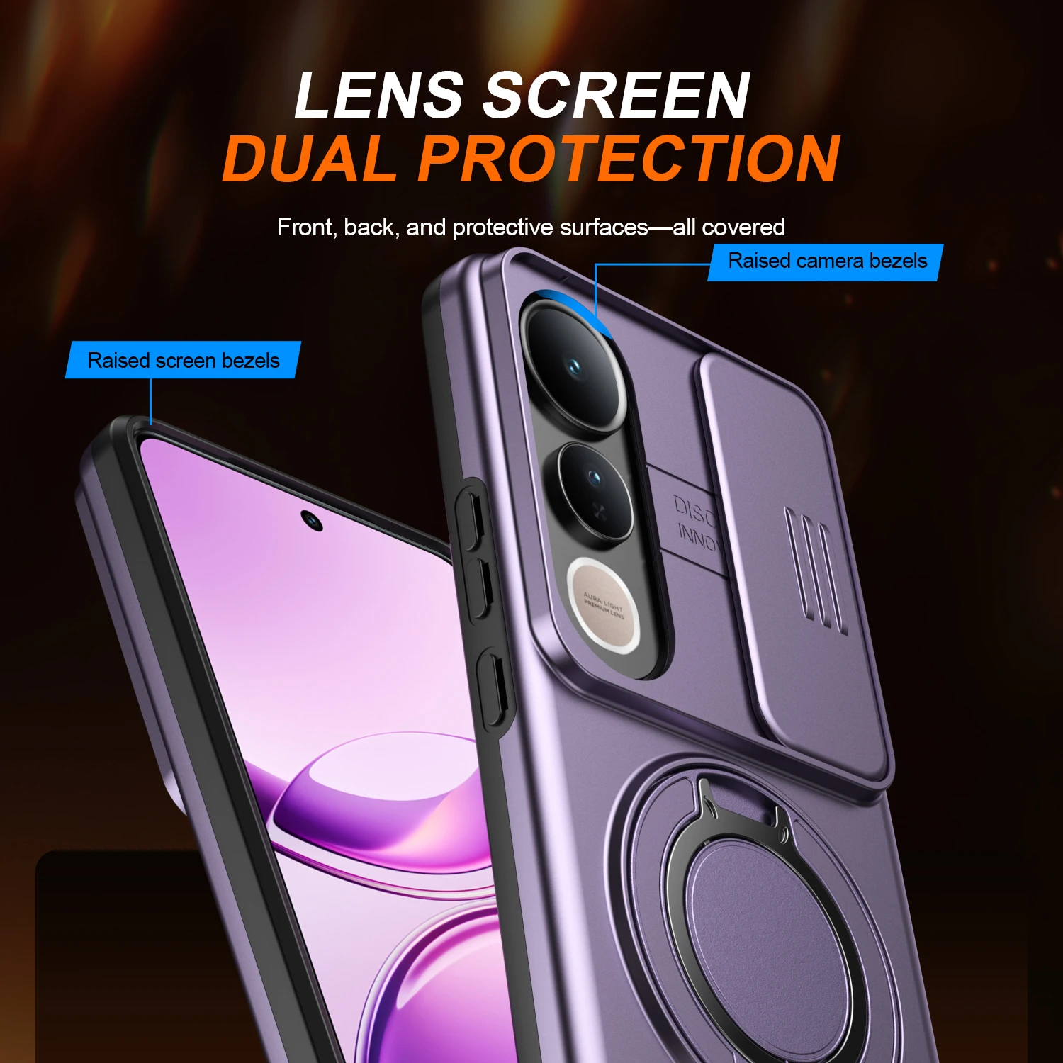 Sliding Camera Cover for Vivo Smartphones - Protective Mobile Phone Case