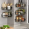 Bathroom Shelf Aluminum Alloy Shampoo Rack Makeup Storage Organizer Shower Shelf Bathroom Accessories No Drill Wall Corner Shelf 3