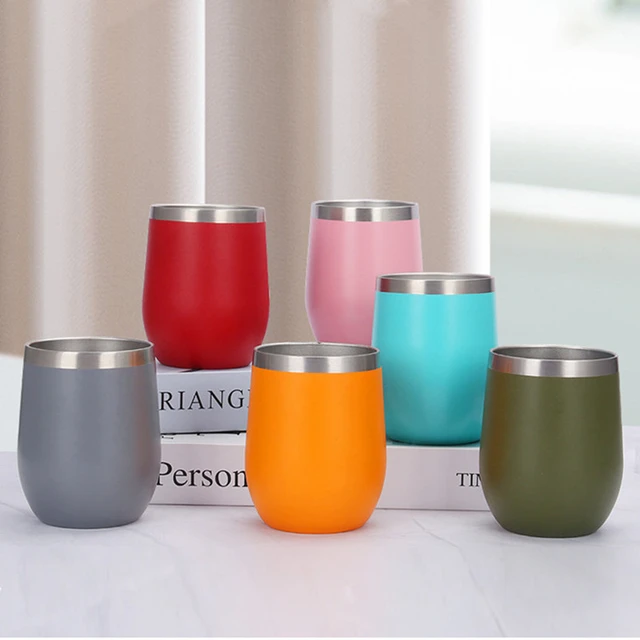 Insulated Stainless Steel Wine Glass  Stainless Steel Wine Tumbler - 12oz  Wine - Aliexpress