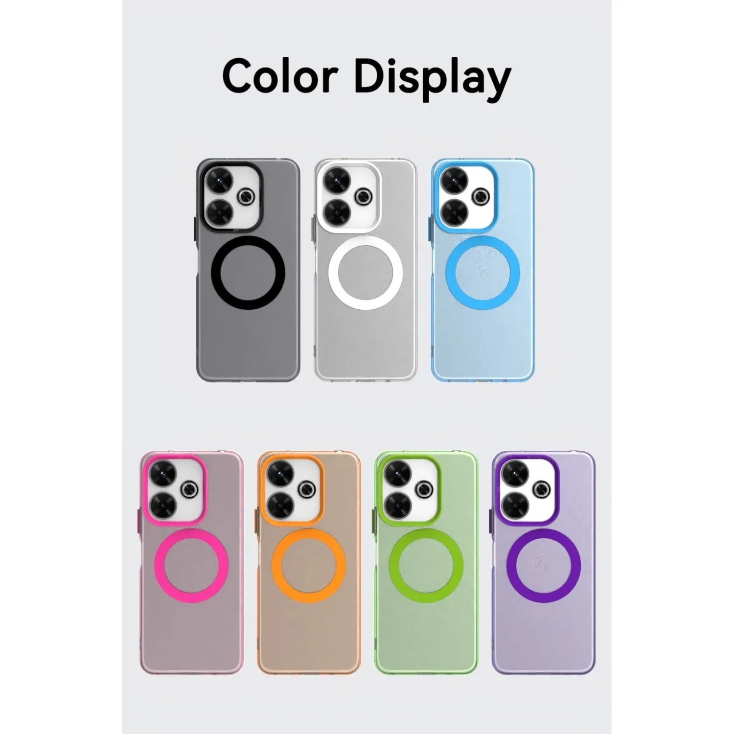 Matte Candy Magnetic Wireless Charging Transparent Case