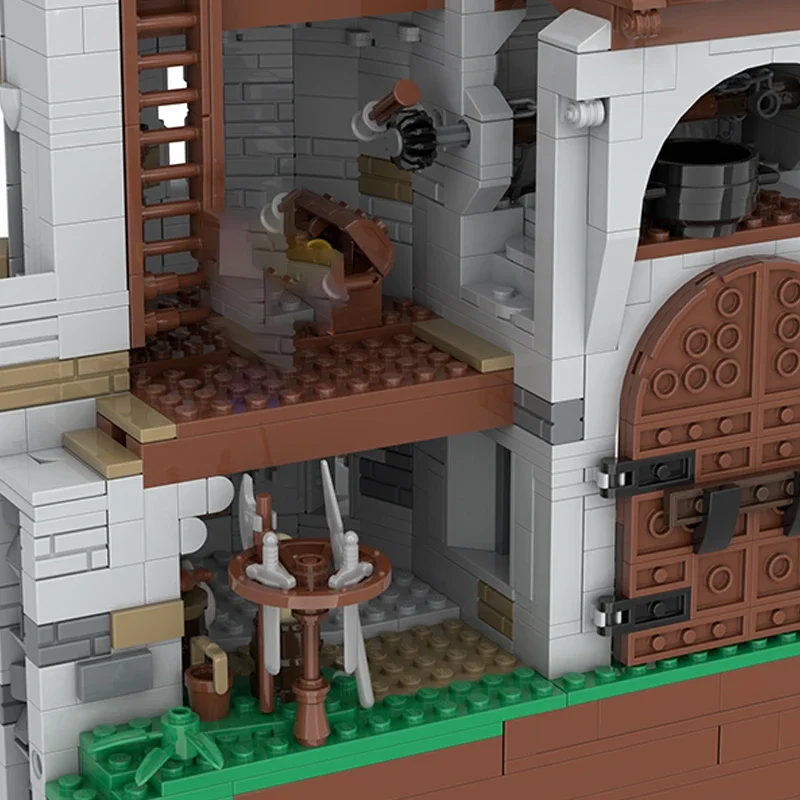 중세 모델 Moc 빌딩 브릭, 브릭텐슈타인 성 문, 기술 블록 선물, 크리스마스 장난감, DIY 세트 조립