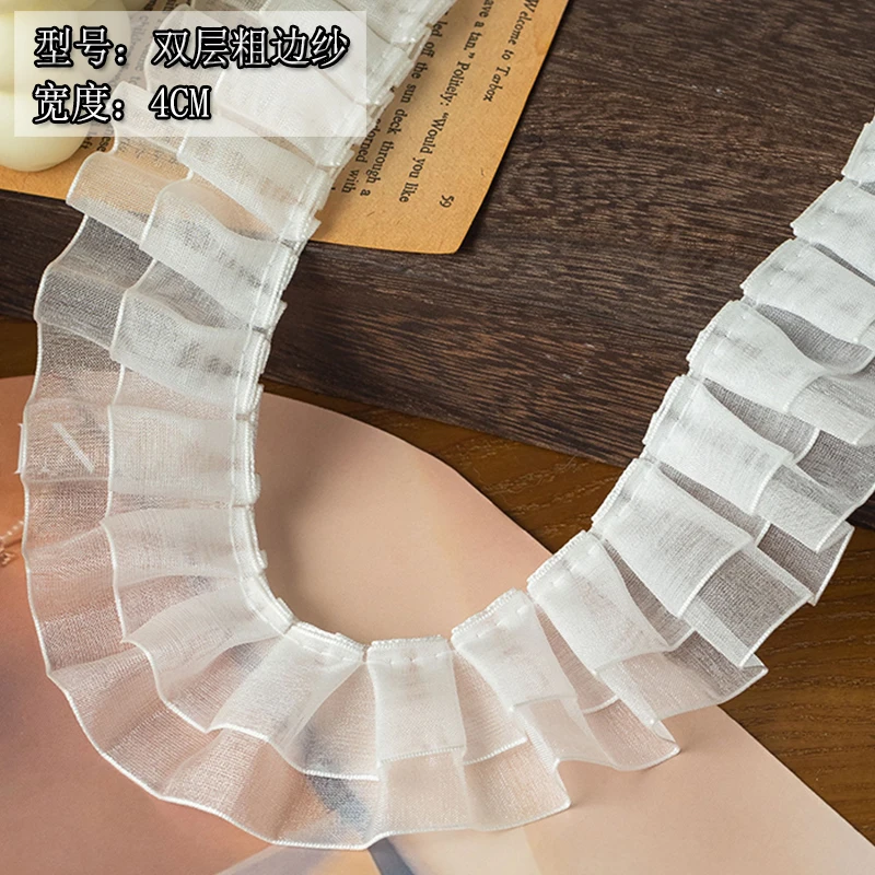 White Lace Fabric for DIY Wedding Dress Sewing and Decor - 2 Meters