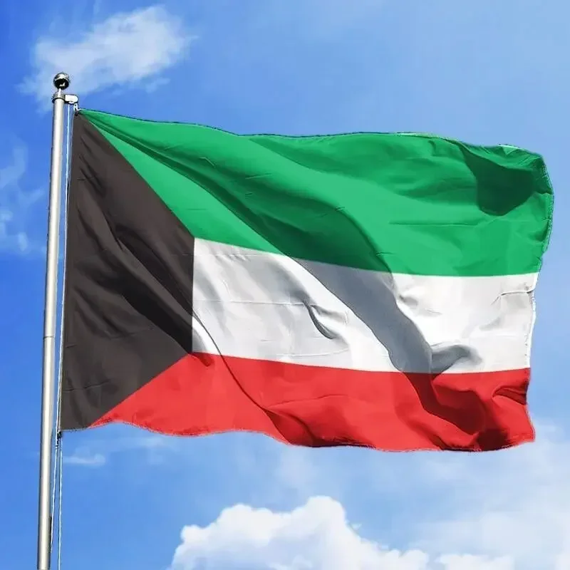 

Kuwait National Flag Arab State Pride Banner For Decoration 90X150cm Polyester