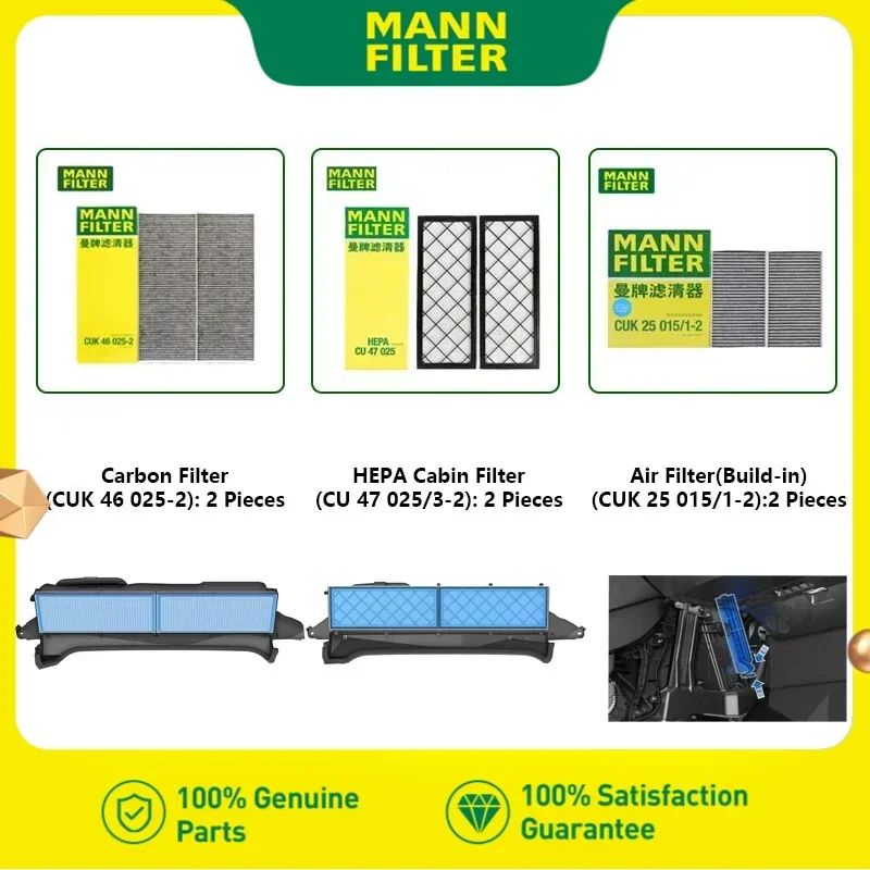 Air Filter HEPA Carbon For Tesla Model Y Model 3