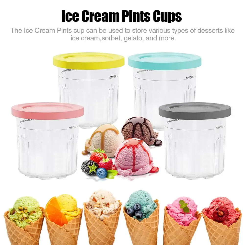 1PC Ice Cream Pints Cup For NINJA- CREAMI Ice Cream Maker Cups