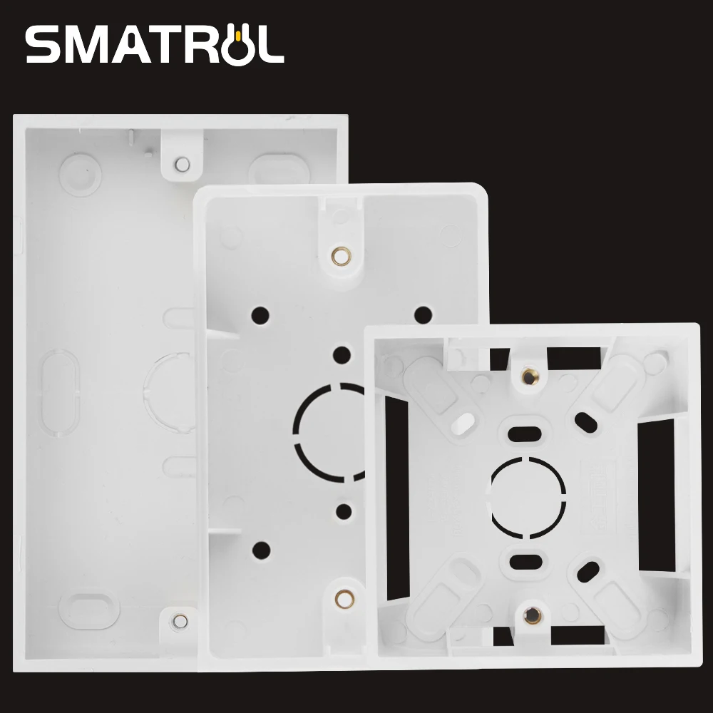 SMATRUL Wall External Mounting Box 86 120 146 Style Standard Switch and Socket Cassette Dry Lining Gypsum Board Plasterboad