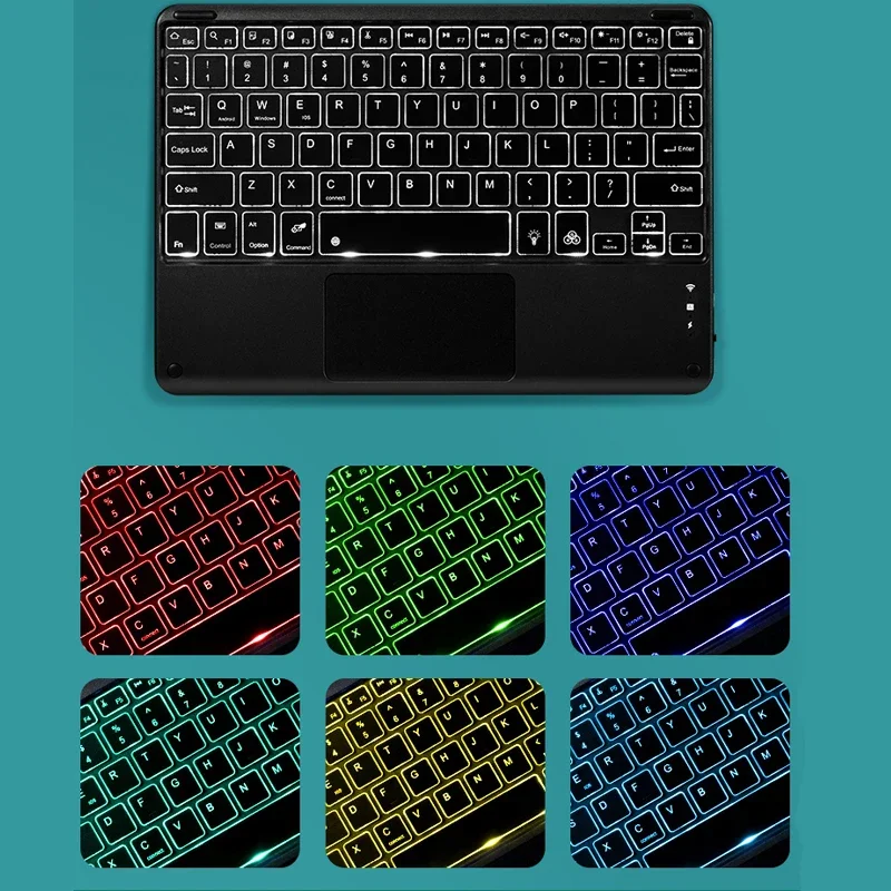 Premium Backlit Magnetic Keyboard Case with Trackpad - Compatible with 12.1 inch Tablets, 2024 Edition