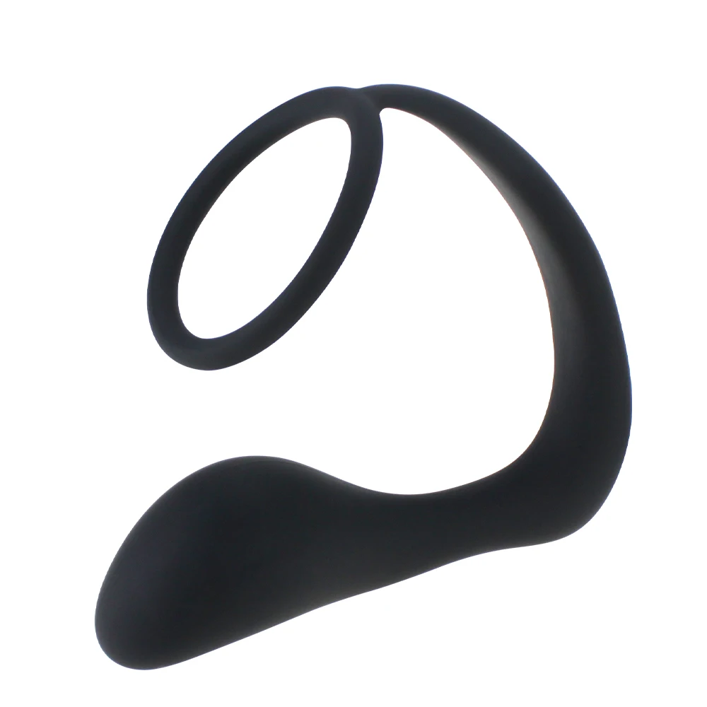 Plug Anal Silicone Jouet Érotique Masseur De La Prostate Masculine Double Anneau Butt Plug Pour Hommes Érotique Adult Sex Toys_voghion.com