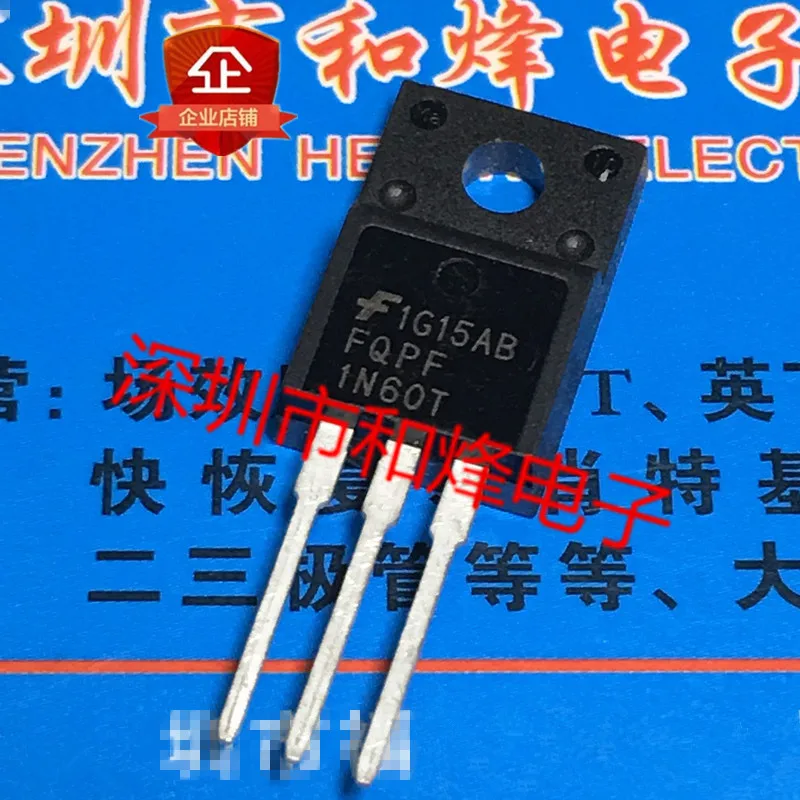 

5 шт. FQPF1N60T TO-220F 0.9A 600V