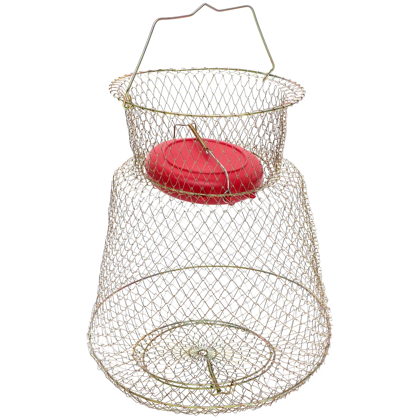 

Portable Fishing Netting Iron Fish Guard Fish Catching Cage Iron Fish Catching Basket with Floating Bowl